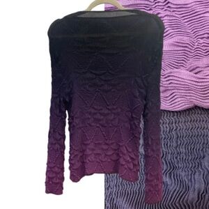 Vanite Couture OS Purple Ombré Stretch Top